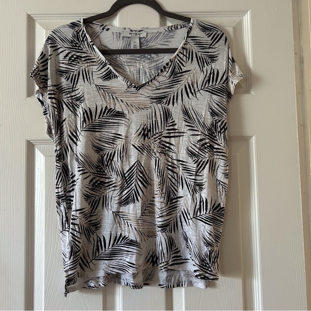 WHBM White Print Tee